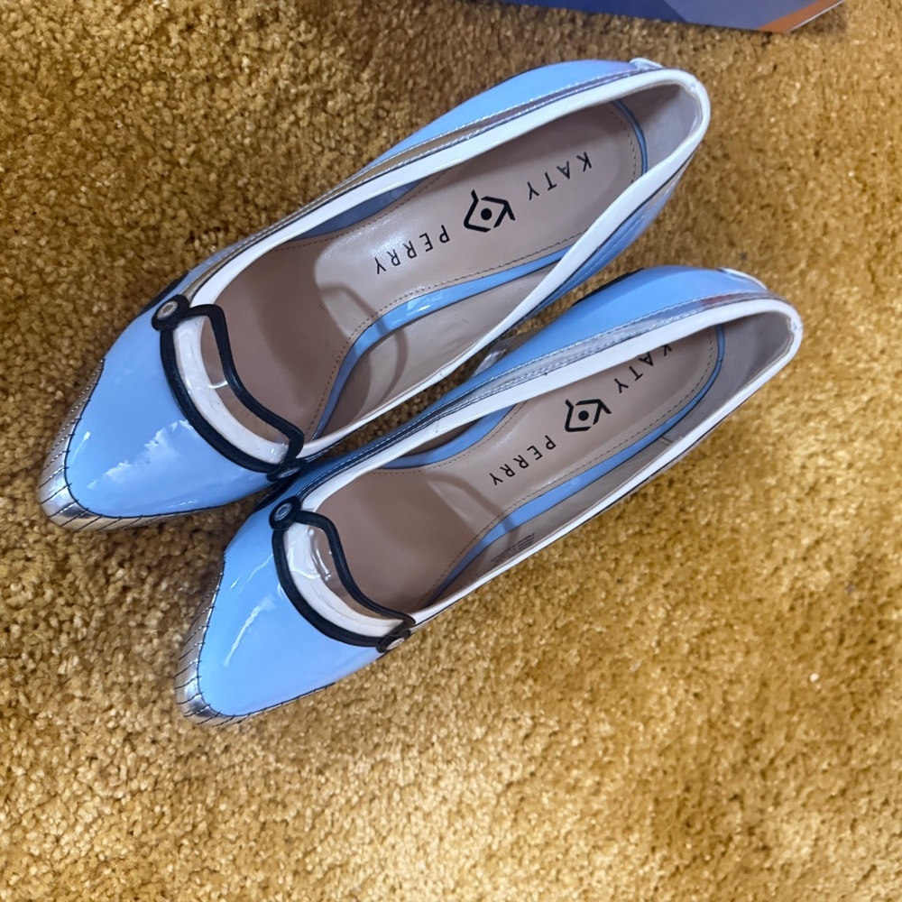 Katy Perry Blue Patent Leather Flats